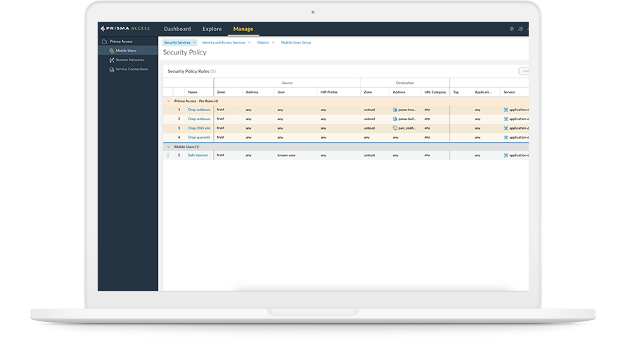 SSE 使用 FWaaS 聚合来自本地部署或云中多个来源的流量。